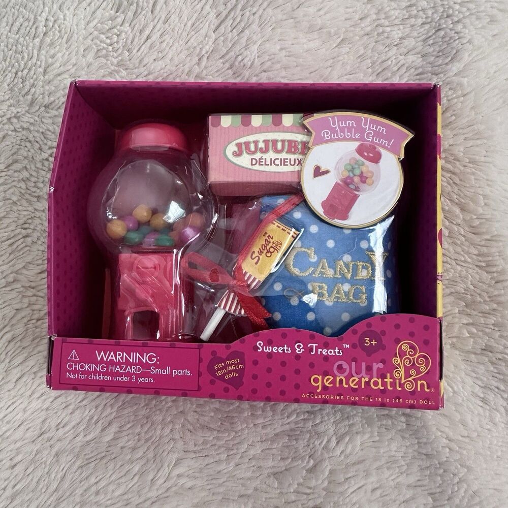Our Generation Retro Treats & Sweets Gumball Machine Candy Accessories 18” Doll